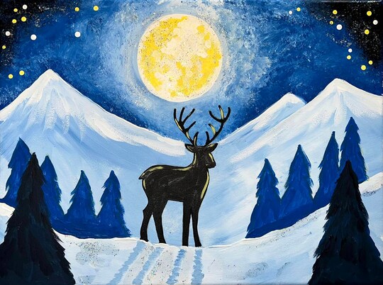 Moonlight Deer Paint Party